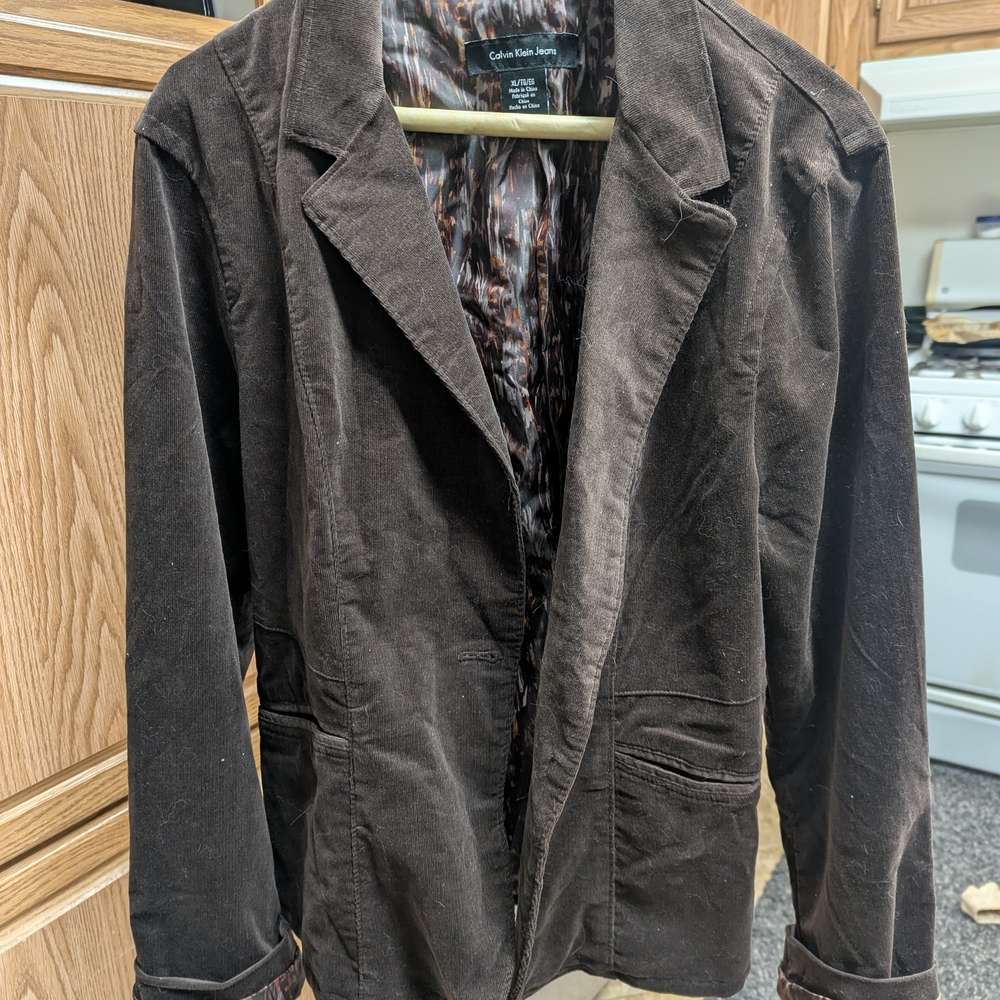 Calvin Klein Jeans Dark Brown Corduroy Shirt Jacket